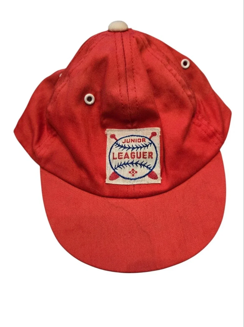 Vintage 1980s-1990s Junior Leaguer Red Kids Baseball Cap